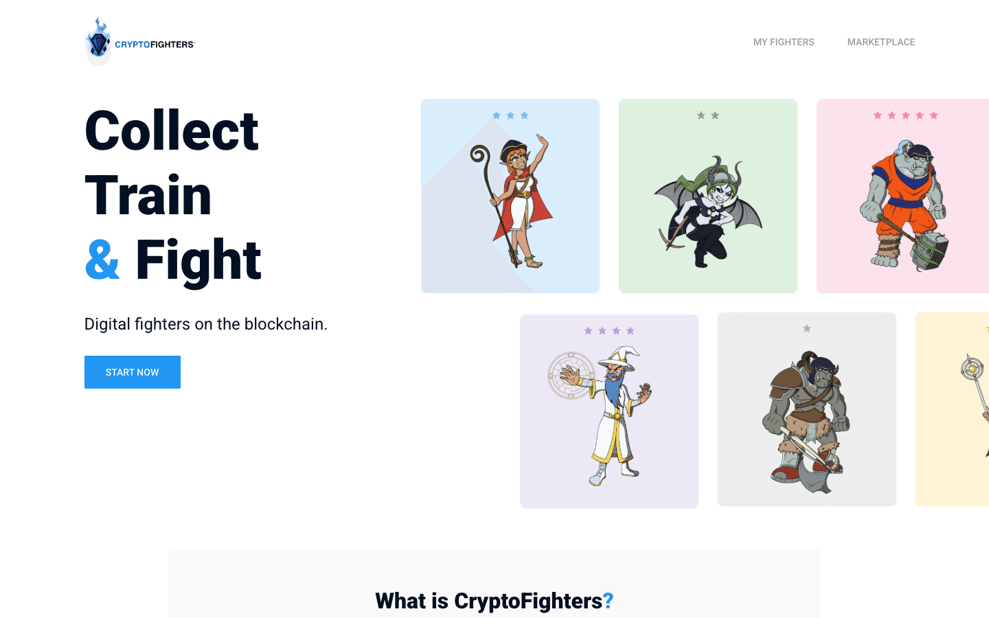 Screenshot of CryptoFighters