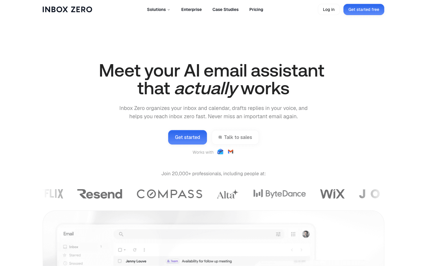 Screenshot of Inbox Zero